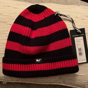 Striped knit beanie